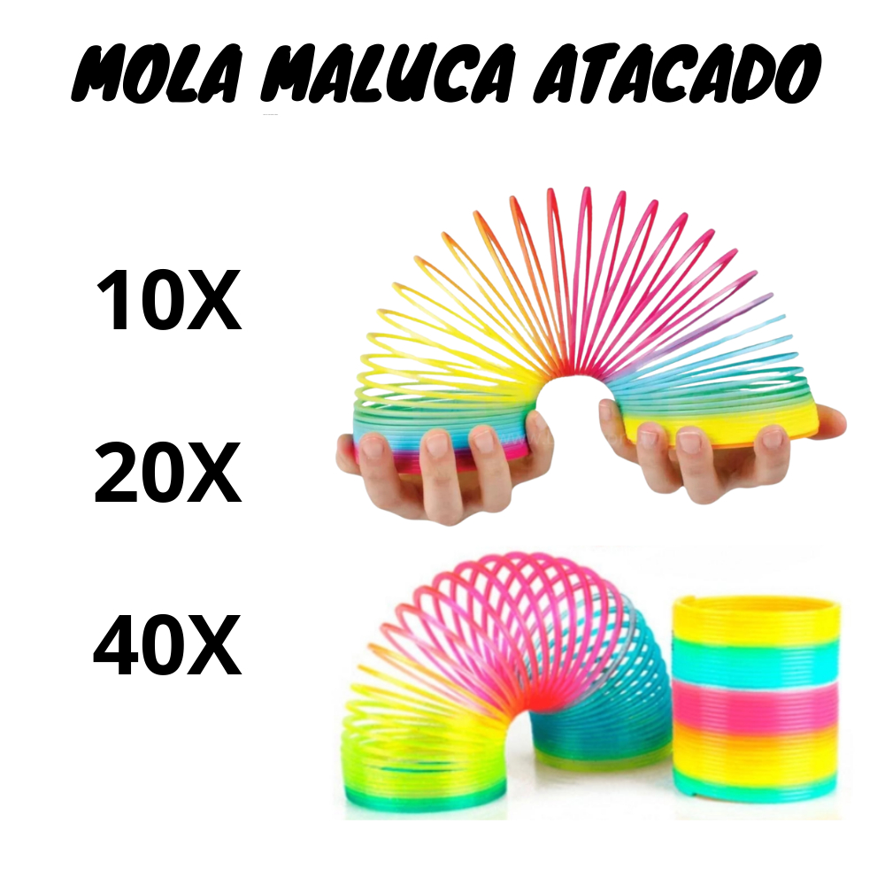 Kit Mola Maluca Colorida Atacado Plástico Envio Imediato Prendas Festas Lembrancinhas Arco Iris Cores Vibrantes