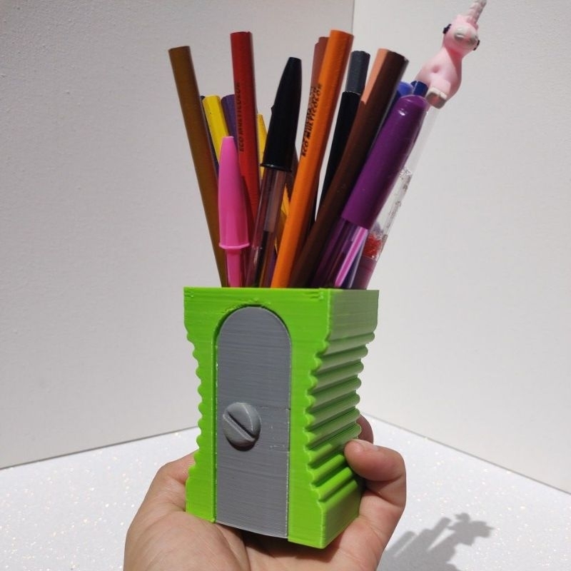 Porta Canetas em Formato de Apontador - Organização com Criatividade! em Oferta na Shopee