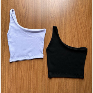 Kit 2 Cropped Feminino Ribana Canelado Mula Manca Um Ombro So Nula Manga Ribana Cropped Basico em Oferta na Shopee