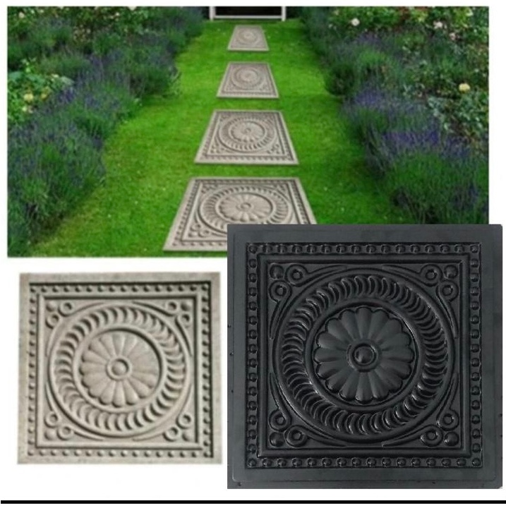 Forma em Abs Para Cimento - Pisante caminho jardim Decorado