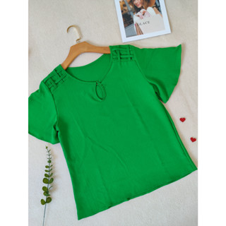 blusa feminina tecido duna manga curta bufante