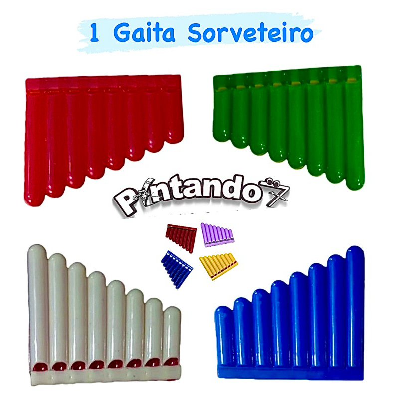 Gaita Sorveteiro Diversas Cores Brinquedo Musical