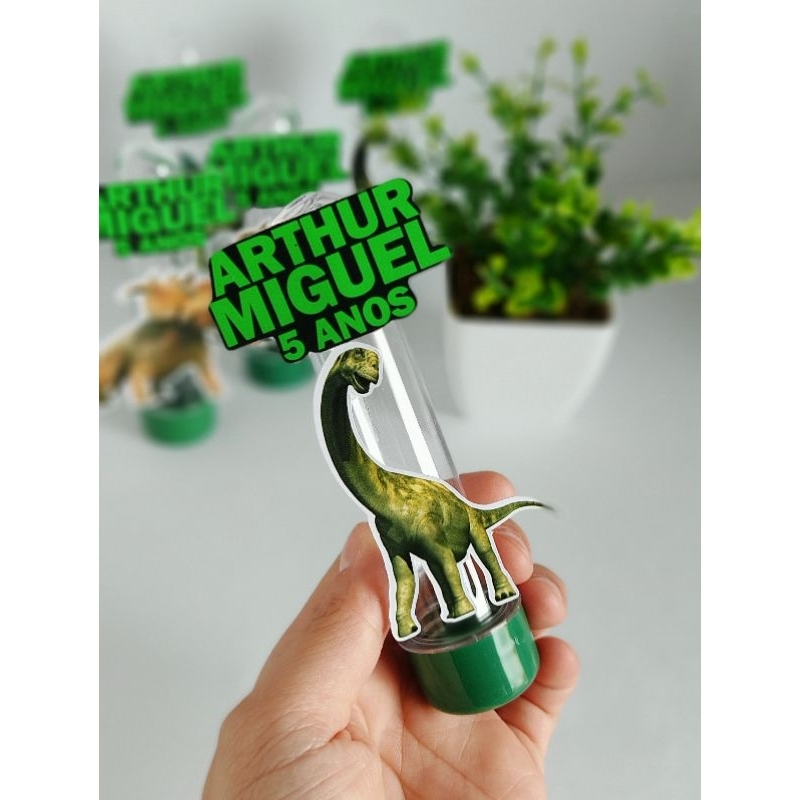 Tubetes 3D Dinossauros - lembrancinhas Personalizadas - Aniversário - Festa infantil