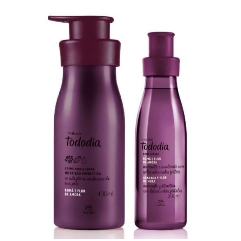 Conjunto Tododia Romã e Flor de Amora Hidratante 400ml + Body Splash