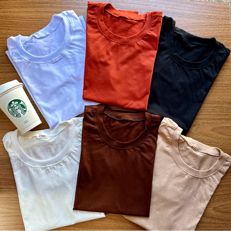 Kit 2 Camiseta Feminina Blusa Babylook T Shirt Algodão Gola Redonda Basica Lisa 100% Algodão Feminina em Oferta na Shopee