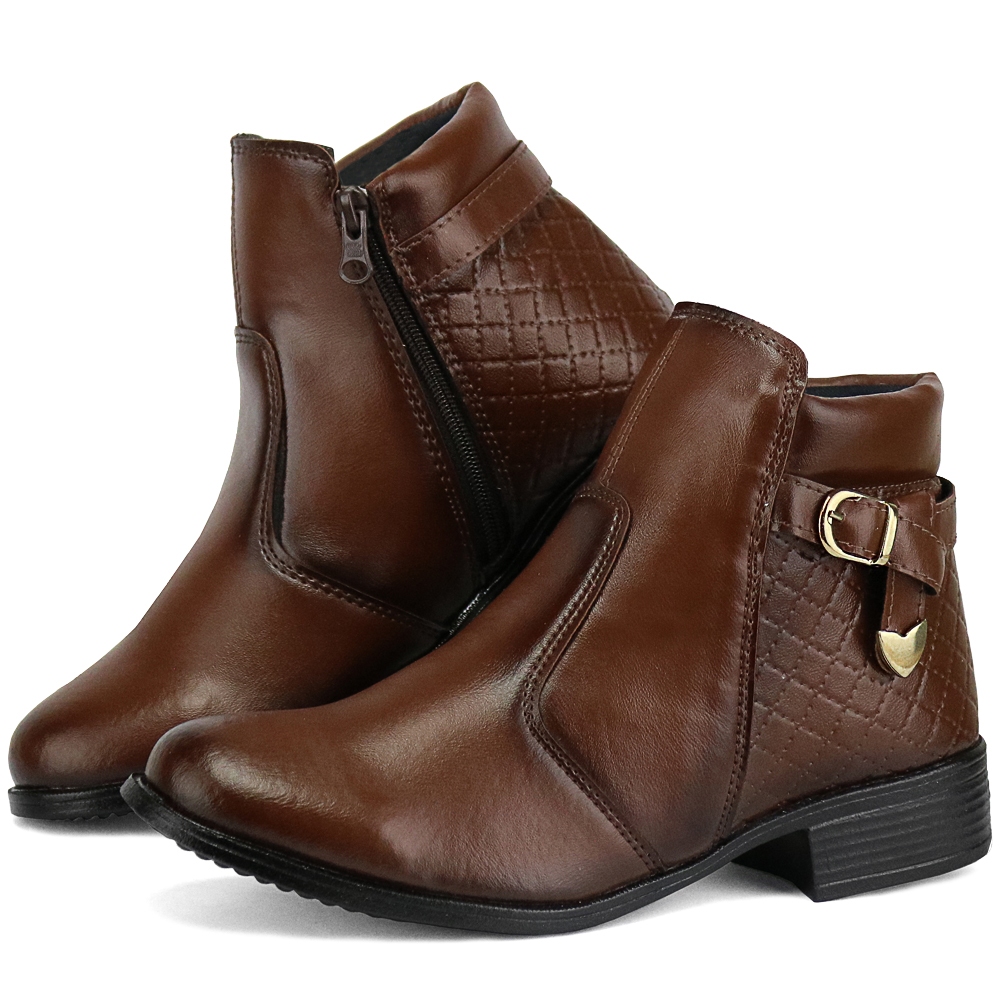 Bota Cano Curto Feminina Casual Muito Confortável Moda Outono Inverno em Oferta na Shopee