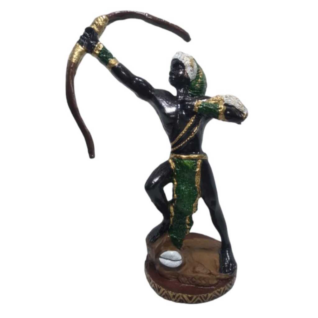 Oxóssi Orixá 17cm imagem de Oxóssi Orixá de Resina umbanda altar decoração em Oferta na Shopee