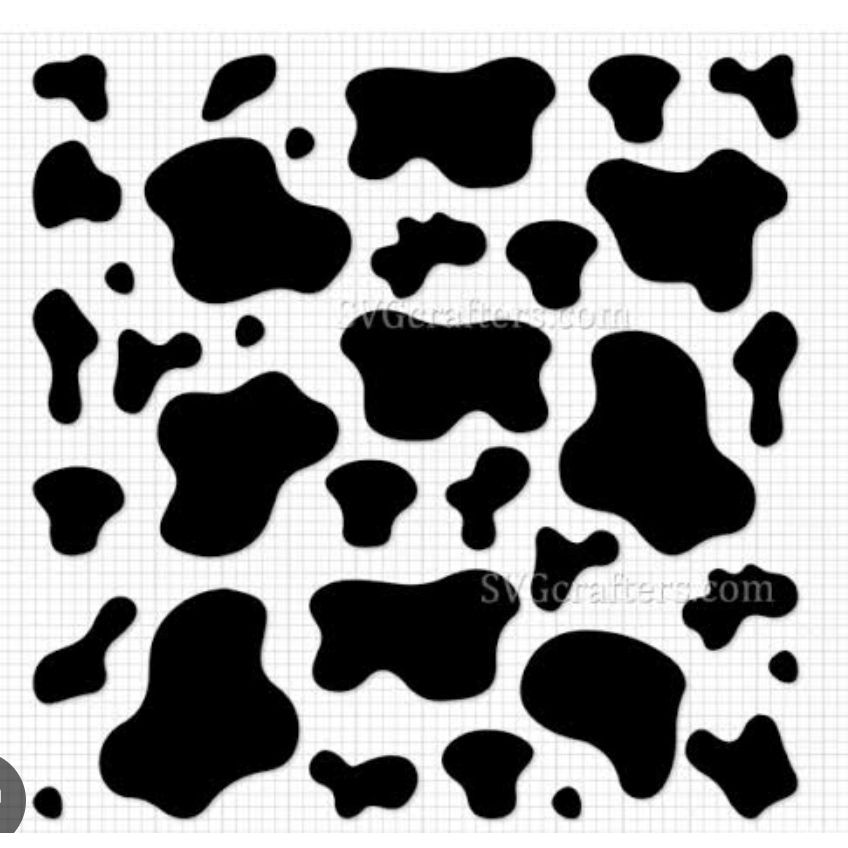 Stencil Animal Print Textura Couro de Vaca para Pinturas