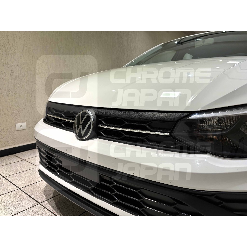 Friso Aplique Grade Cromado Volkswagen Polo Track 2023+ em Oferta na Shopee