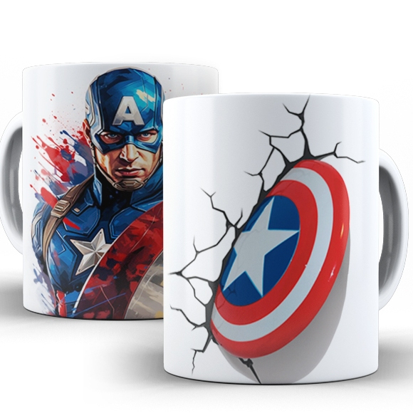 Caneca Personalizada Capitão America Marvel em Oferta na Shopee