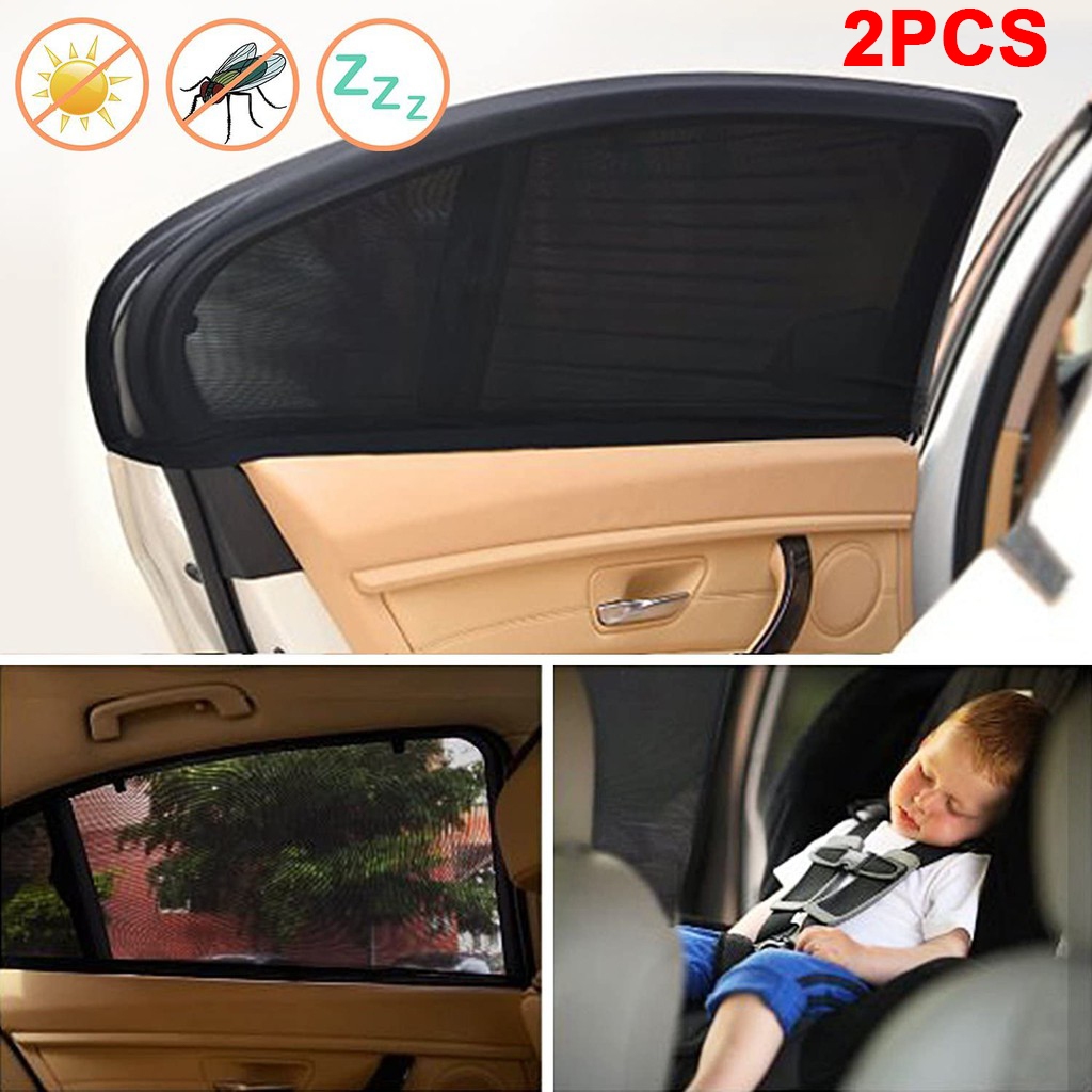 2PCS Capa Cortina Proteção Solar Anti Vento Protetora Crianças Janela Carro em Oferta na Shopee