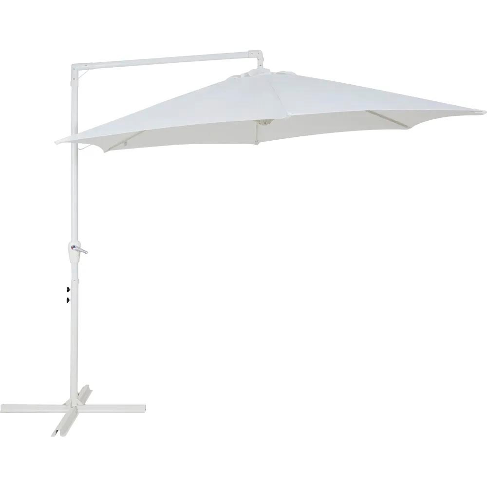 Ombrelone Suspenso Veneza 3 Metros Diâmetro com Manivela 832001 Branco BELFIX em Oferta na Shopee