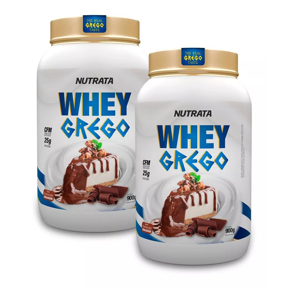 2x Whey Protein Cremoso Grego - 900g - Nutrata