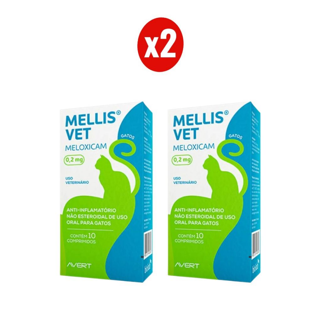 Kit 2 Mellis Vet 0,2mg 10 Comprimidos para Gatos Avert