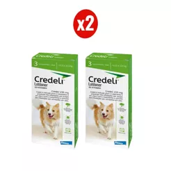 Kit 2 Credeli Antipulgas e Carrapatos Cães de 11 a 22kg 450mg 3 Comprimidos Elanco