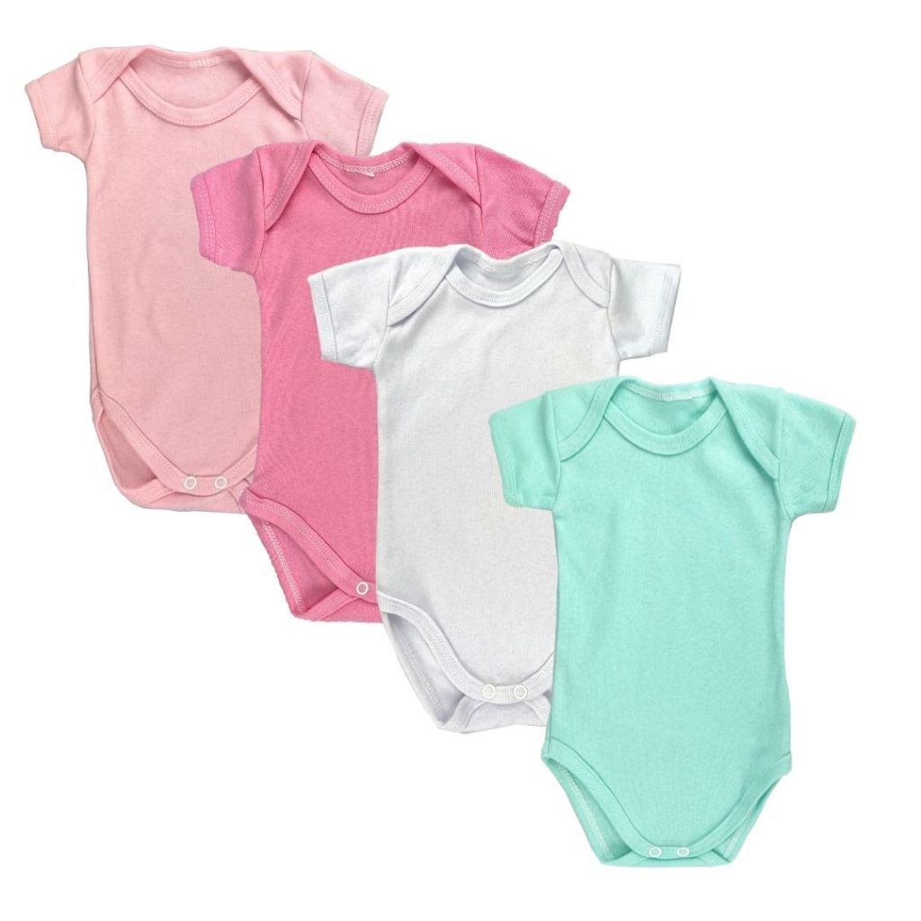 Kit 3 body bebe para menina bory de menino bebê manga curta infantil