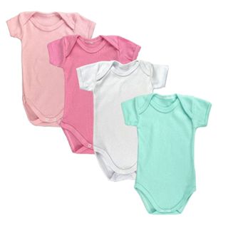 Kit 3 body bebe para menina bory de menino bebê manga curta infantil em Oferta na Shopee