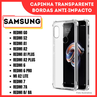 Capa Transparente Anti Impacto Xiaomi REDMI GO/ S2/ A1/ A2/ A1 Plus/ A2 Plus/ 6/ 6 Pro/ MI A2 Lite/ 7/ 7A/ 8/ 8A/ (CF09) em Oferta na Shopee