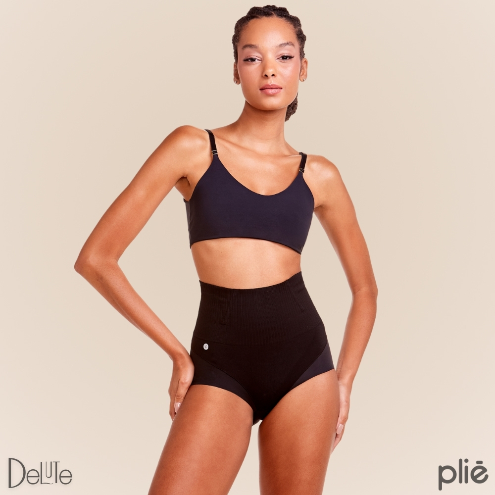 Calcinha Abdominal Modeladora Plié Control Cintura Alta com Mini Barbatanas Reduz Medida - Women Clothes