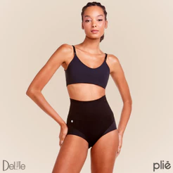 Calcinha Abdominal Modeladora Plié Control Cintura Alta com Mini Barbatanas Reduz Medida