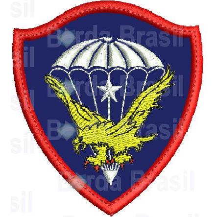 Patch bordado 15 cm Paraquedismo com carrapicho, para costurar ou termocolante paraquedista