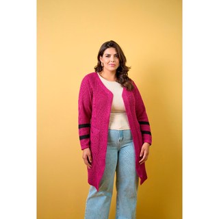 casacos e sobretudo de Inverno Plus Size Casacos Feminino Trico Plus Poncho Plus 52800