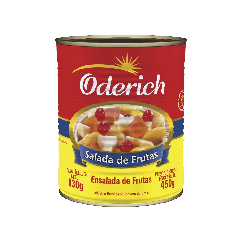 Salada De Frutas Em Conserva Oderich 830g Lata
