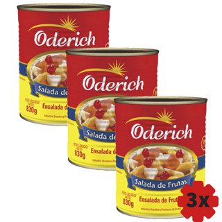 Kit 3 Salada De Frutas Em Conserva Oderich 830g Lata