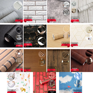 10 Metros de Papel Adesivo De Parede Superfícies E Móveis Rolo Madeira Mármore em Oferta na Shopee