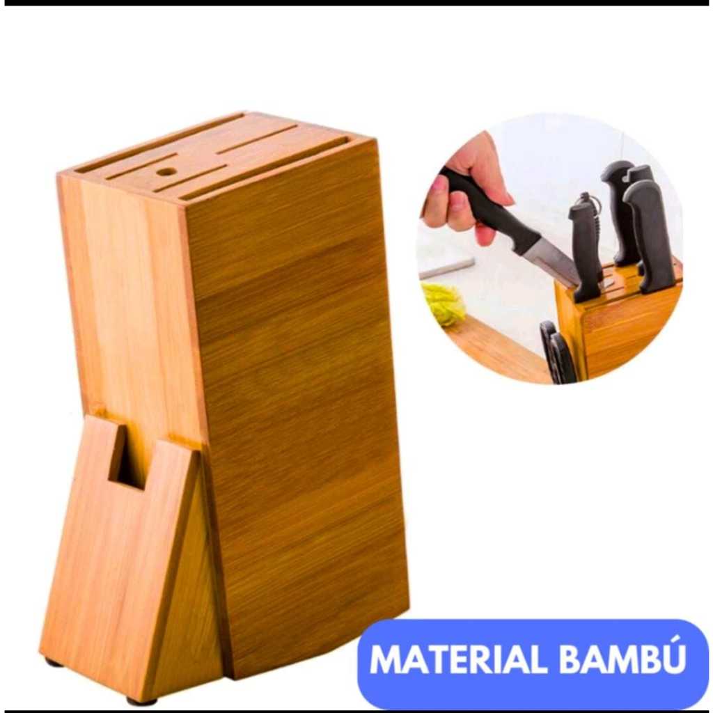 Oferta Faqueiro Organizador 16,5x8x22,5Cm Bambu Suporte de Bancada Prático E Útil Para Sua...