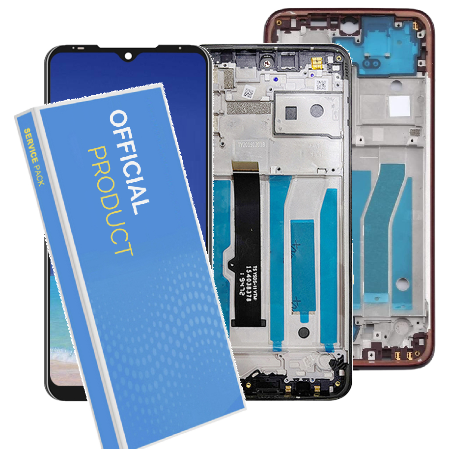 Tela Display Frontal Completa + Com Aro Compatível Moto G8 Play Xt2015 + 1 Ano Garantia!