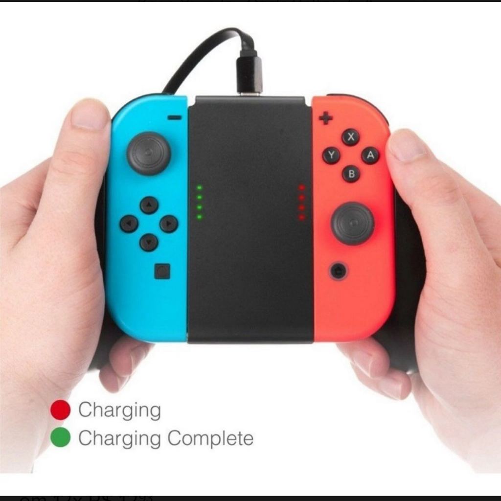 Carregador Formato Controle - Portátil para Joy-Con Grip Compatível com Nintendo Switch / OLED