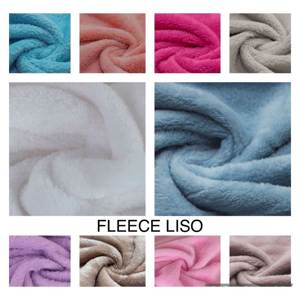 Tecido Manta Fleece Liso Microsoft 1mt X 1,60mt Inverno RF57