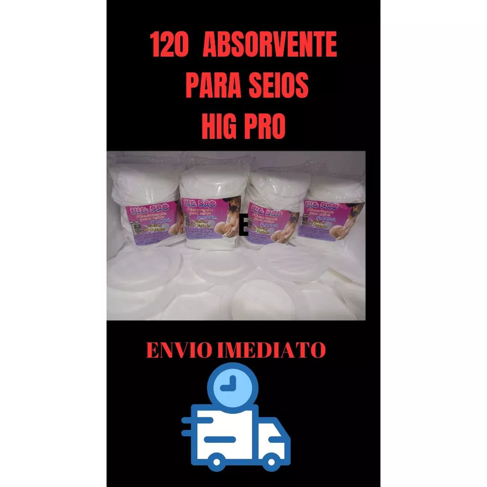 ABSORVENTE DE SEIOS HIG PRO Amamentaçao .Protetor de Seios