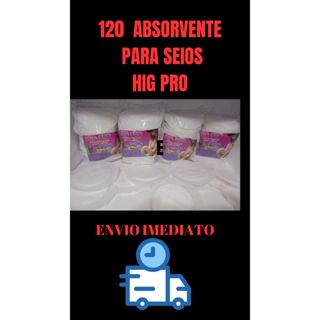 KIT  120  ABSORVENTE DE SEIOS HIG PRO em Oferta na Shopee