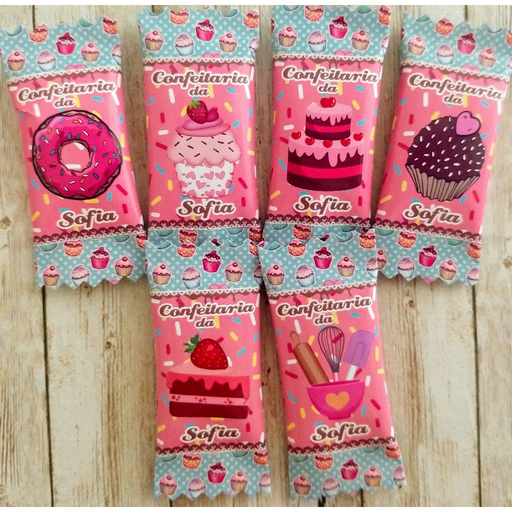 50 balas personalizadas para festa infantil Lembrancinhas Confeitaria