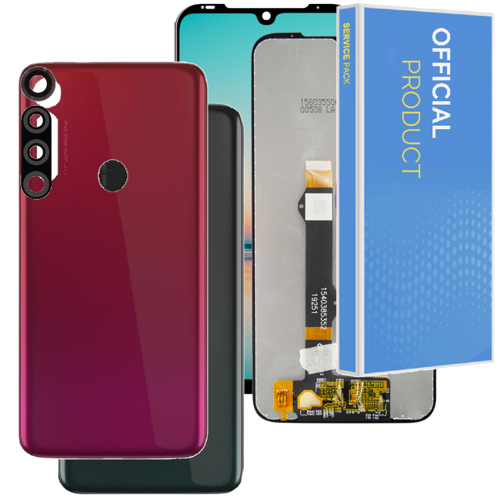 Kit Tela Display Frontal Completa + Tampa Com 2 Lentes Compatível Moto G8 Play Xt2015