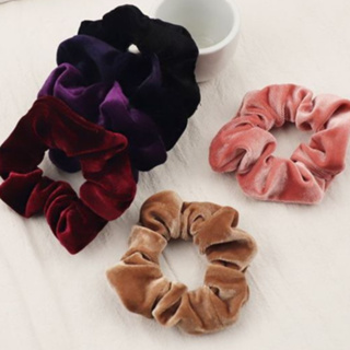 kit 12 unidades Scrunchies de Veludo elástico de cabelo-DIVERSAS CORES em Oferta na Shopee