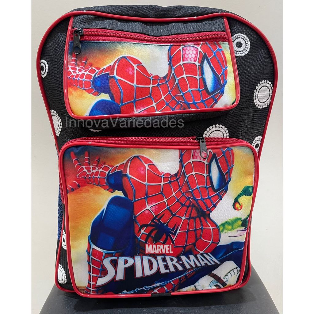 Mochila Escolar Infantil Tamanho Grande De Costas Homem Aranha Personagens Promoção Os Vingadores Aventureiro Spider Man Masculina Desenho Menino Criança Escolinha Mochilinha 40cm Creche Material Escola Super Herói Masculino Meninos Volta As Aulas
