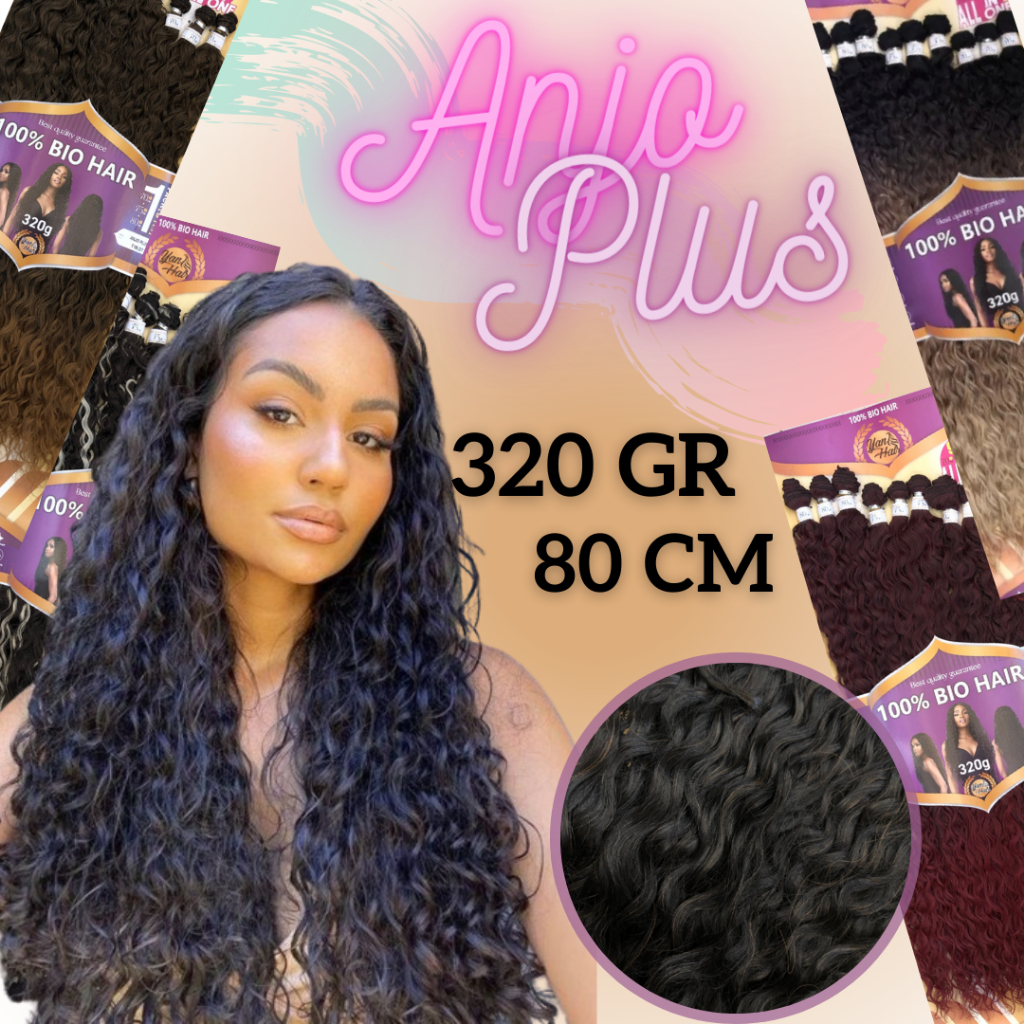 Cabelo Orgânico Cacheado 80cm Anjo Plus Lançamento Yan Hair