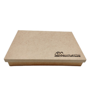 Caixa Tipo Tampa de Sapato Retangular MDF Com a Palavra Documentos 34 x 24 x 5,5cm em Oferta na Shopee