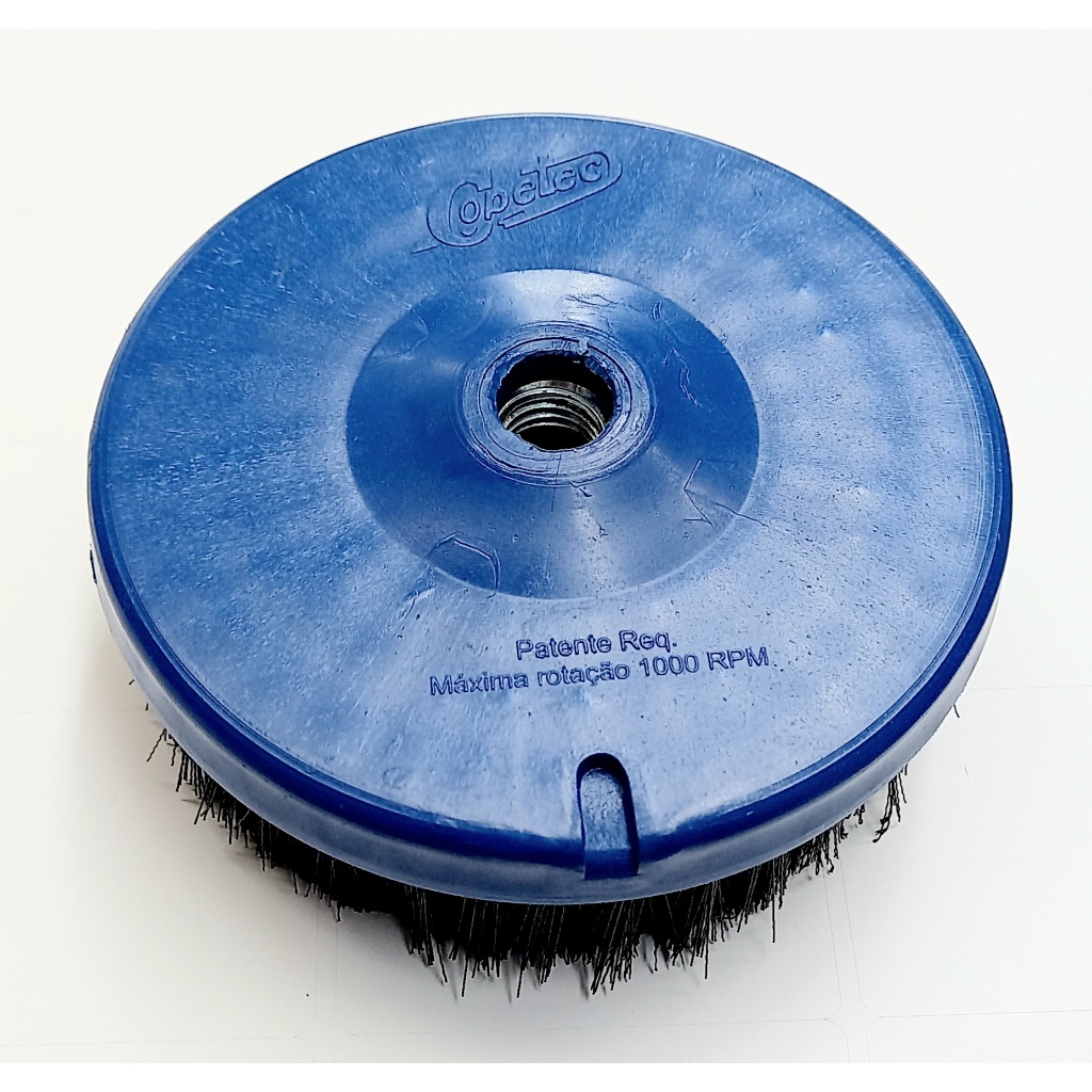 escova rotativa macia 120mm uso em politriz rosca de 14mm