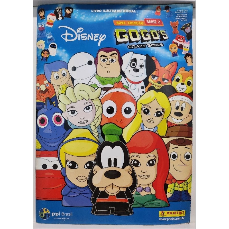 Livro Ilustrado (Álbum Figurinhas}: Disney GOGO's Crazy Bones - Série 2 (Completo Figurinhas Coladas)