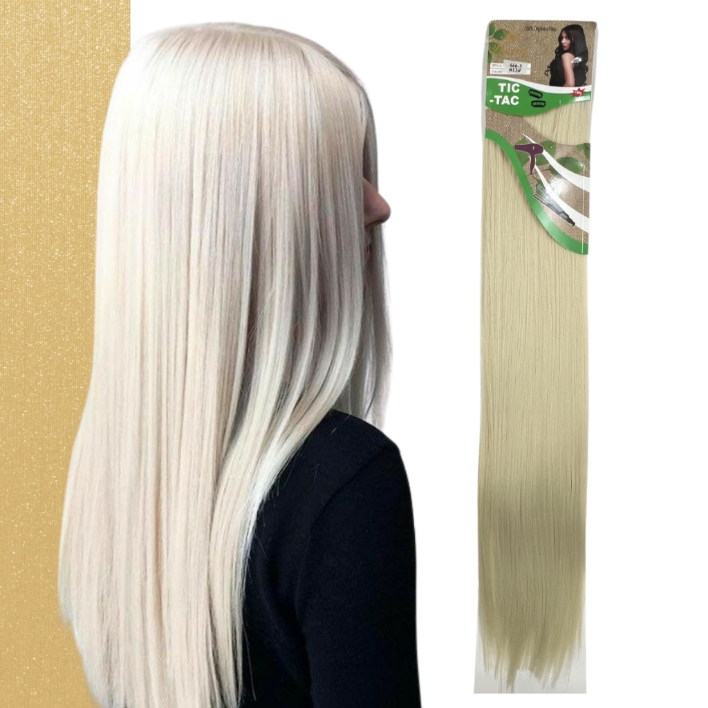 Extensão Cabelo Aplique Tic-tac 80cm Fibra Orgânica Weng 150 gramas