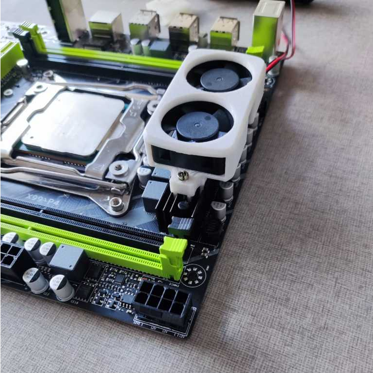 Cooler VRM Suporte de Dissipação Ativa com 2 Fans para Placa Mãe X99 em Oferta na Shopee