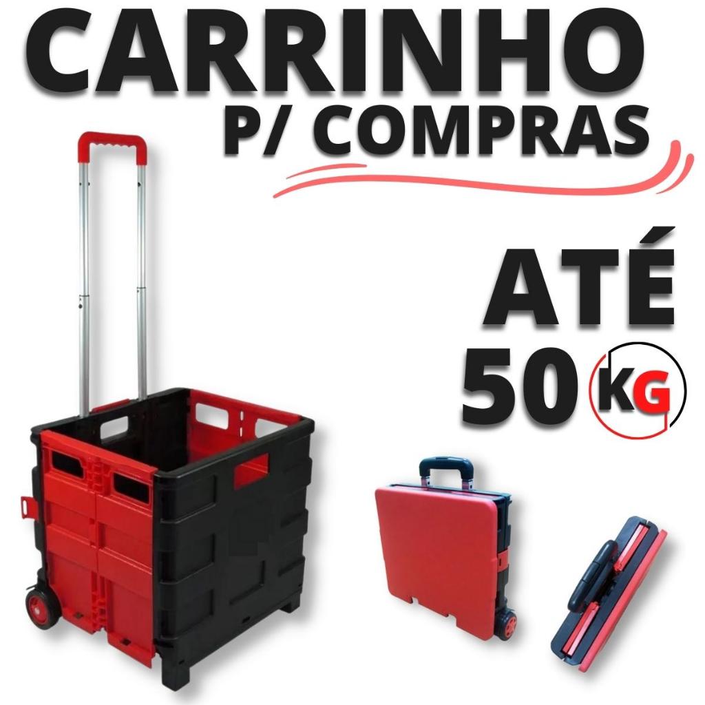 Carrinho Da Compras Feira Mercado Dobravel Vira Maleta Portátil Multiuso em Oferta na Shopee