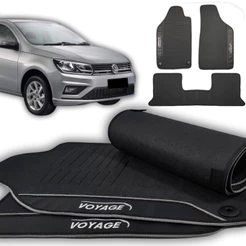 Tapete Voyage 2009 2010 2011 a 2023 3 peças Borracha Traseiro Inteiriço Impermeável Linha Exclusiva