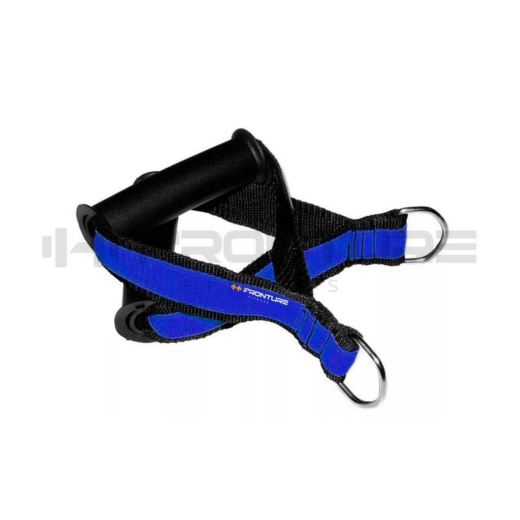 Detalhes do Puxador de Mão Estribo AZUL Nylon Alça CrossOver Remada Academia Pilates Puxada Triceps Biceps Par