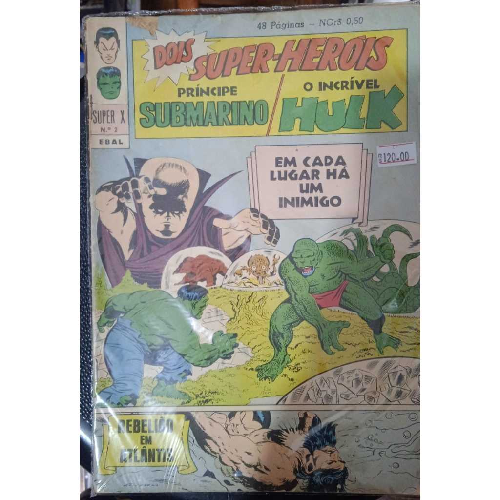 HQ Dois Super-Herois - O Príncipe Submarino e o Incrível Hulk - Rebelião em Atlântis - Nº2