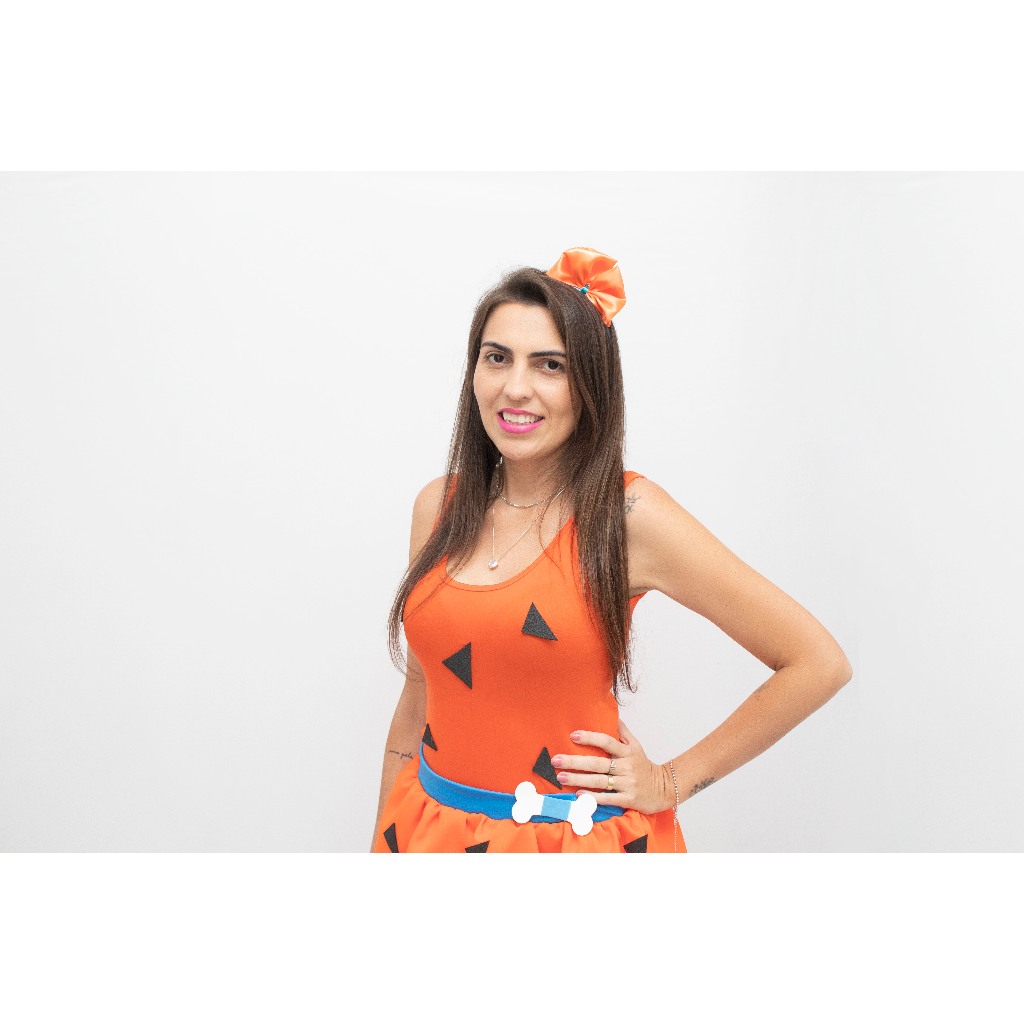 Fantasia Pedrita Adulto Cosplay Os Flintstones Carnaval